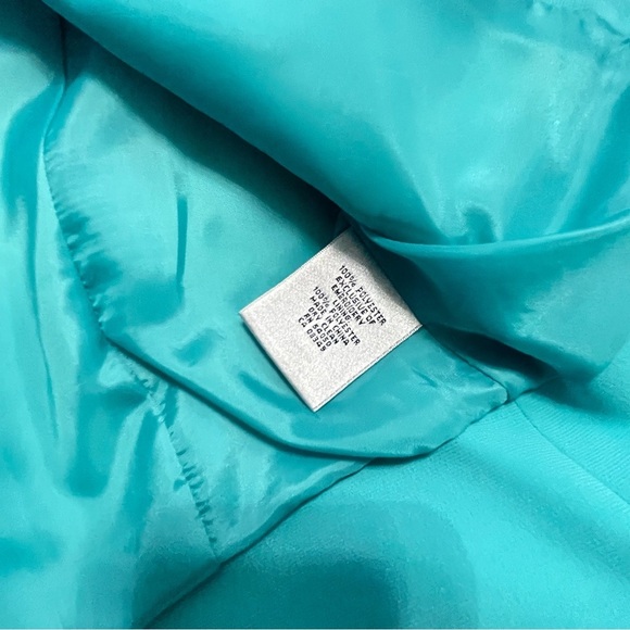 KASPER Scalloped Hen / Edge Turquoise Jacket size 4 - Picture 9 of 10